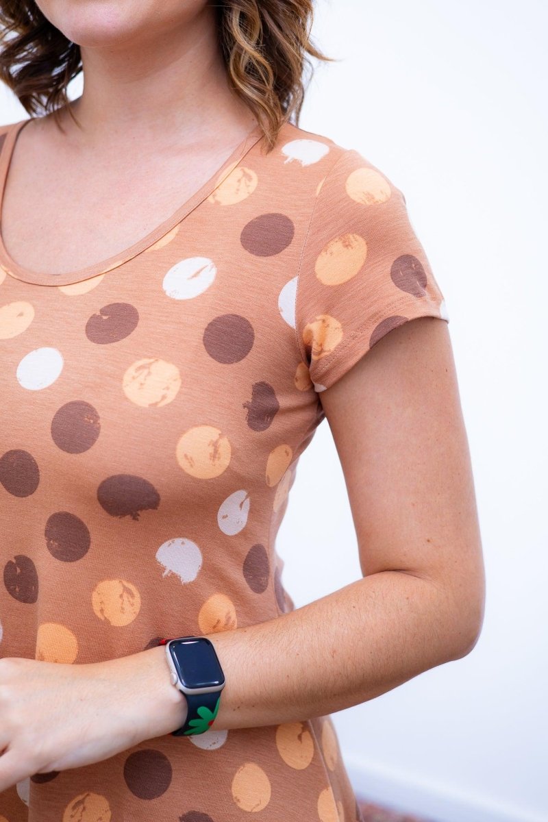 Vestido Melissa - Gola Redonda Acinturado em Viscolycra Aquarela