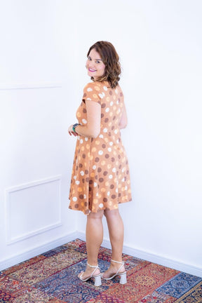 Vestido Melissa - Gola Redonda Acinturado em Viscolycra Aquarela