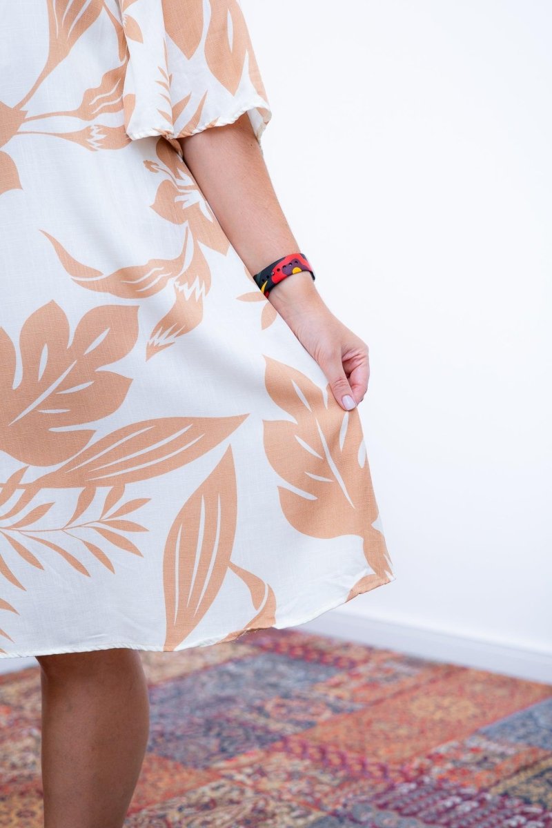 Vestido Sabrina - Decote V Manga Morcego em Viscolinho