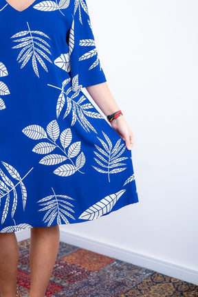 Vestido Sabrina - Decote V Manga Morcego em Viscolinho