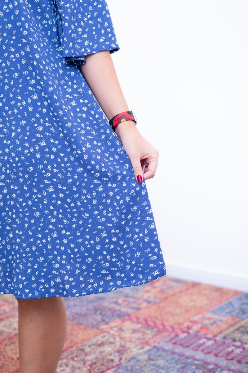 Vestido Sabrina - Decote V Manga Morcego em Viscolinho