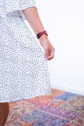 Vestido Sabrina - Decote V Manga Morcego em Viscolinho