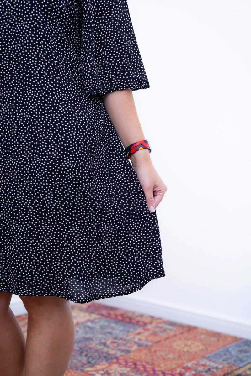 Vestido Sabrina - Decote V Manga Morcego em Viscolinho