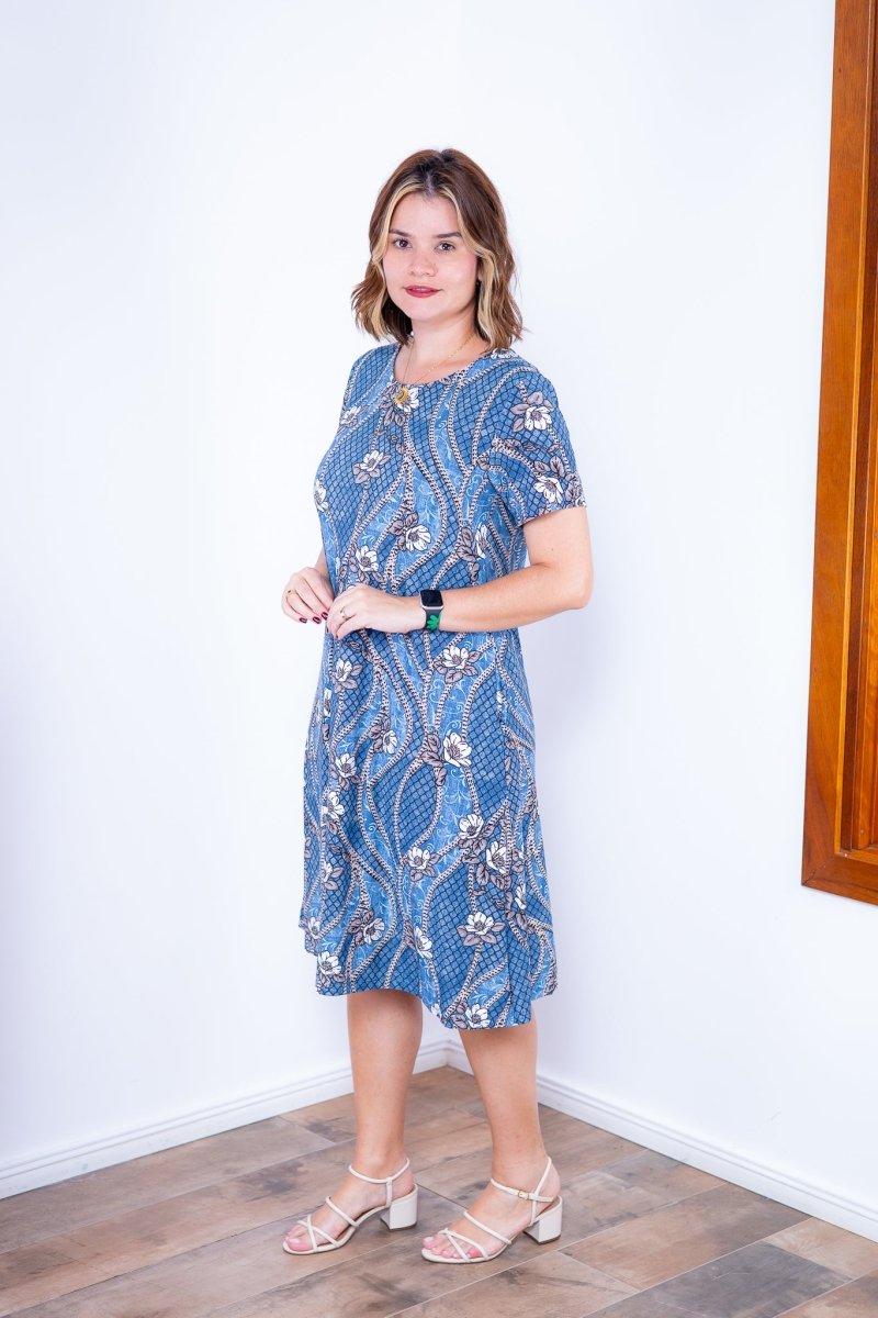 Vestido Sara - Malha Confort Midi com Manga