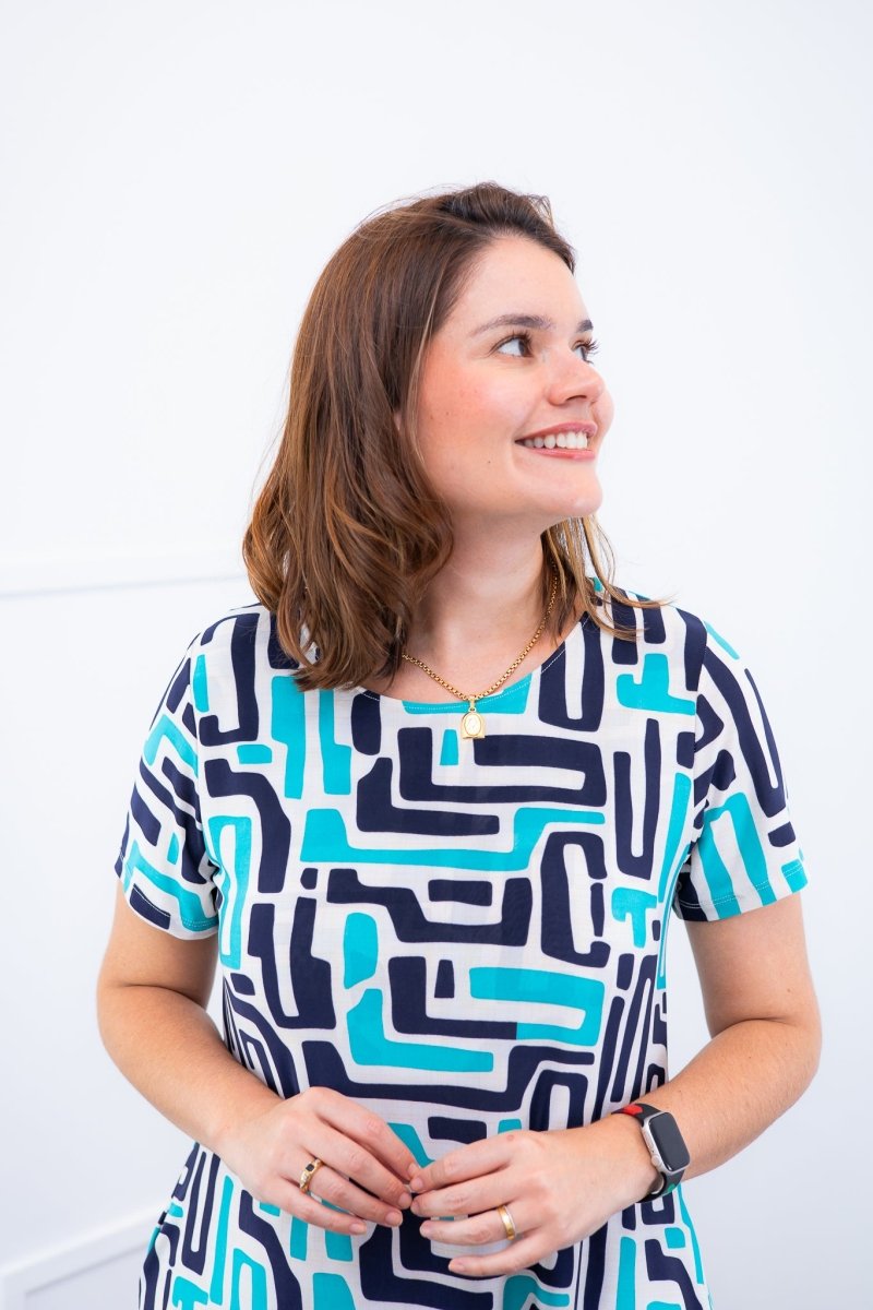 Vestido Sara - Malha Confort Midi com Manga