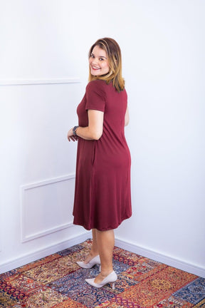 Vestido Sara - Malha Confort Midi com Manga