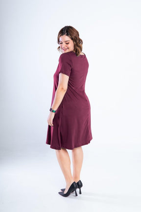 Vestido Sara - Malha Confort Midi com Manga