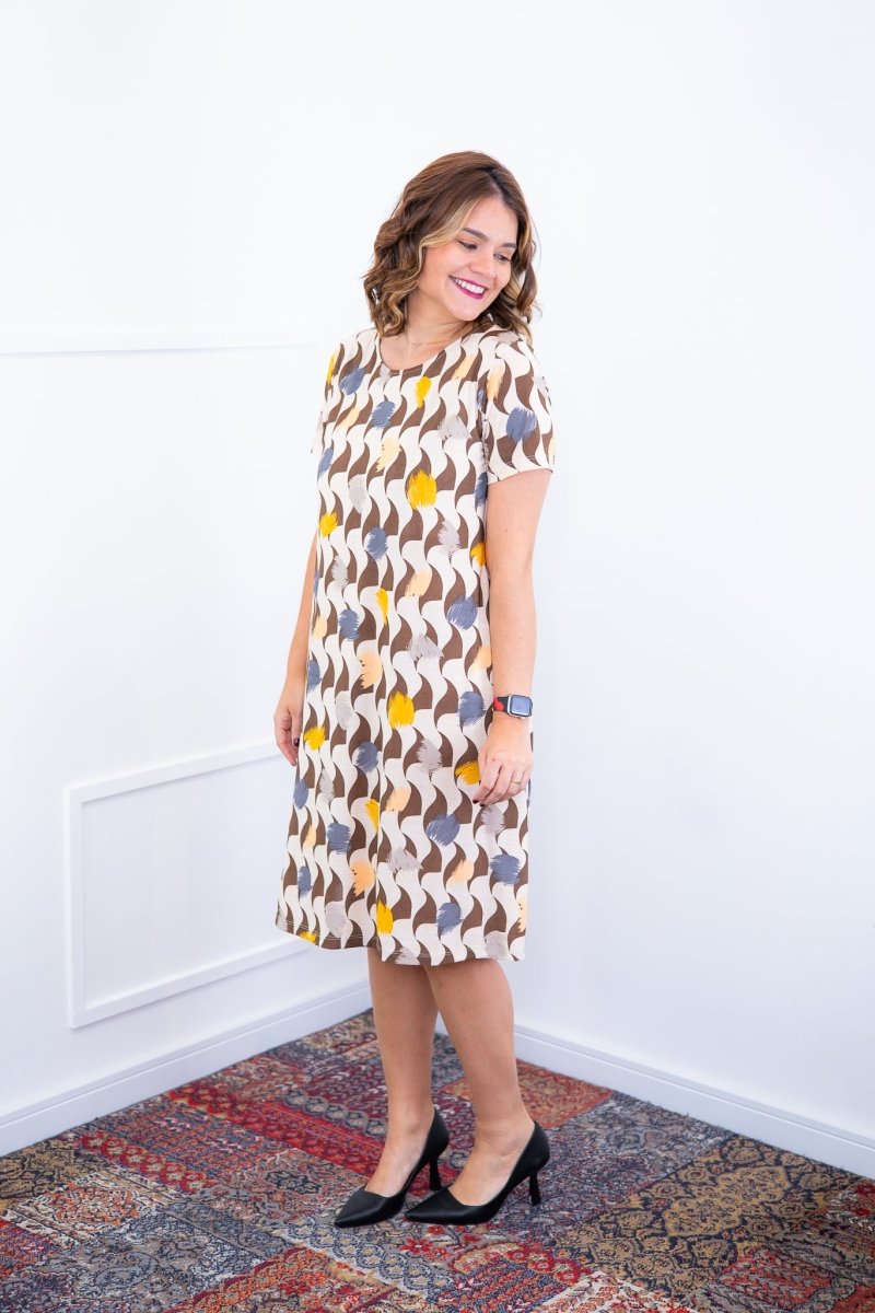 Vestido Sara - Malha Confort Midi com Manga