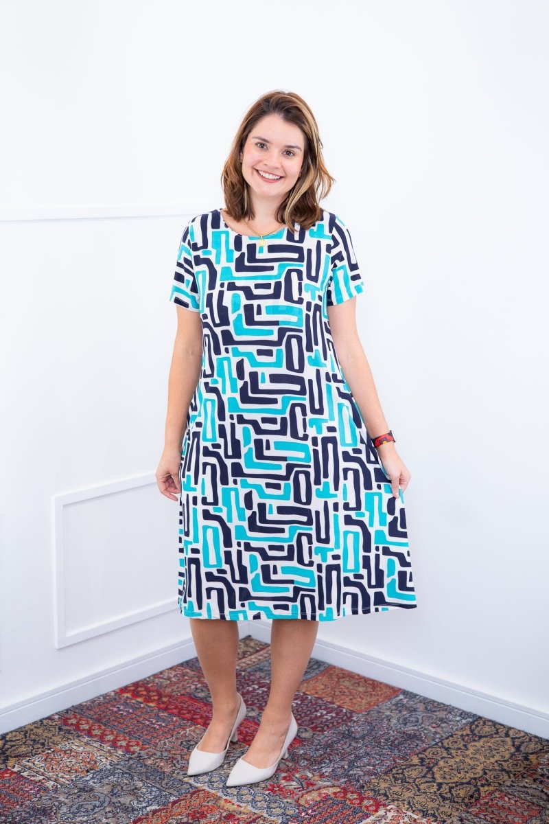 Vestido Sara - Malha Confort Midi com Manga