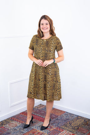 Vestido Sara - Malha Confort Midi com Manga