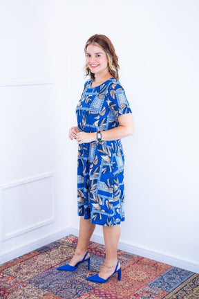 Vestido Sara - Malha Confort Midi com Manga