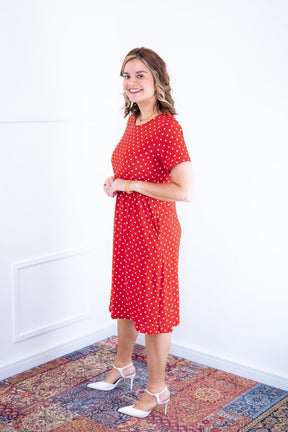 Vestido Sara - Malha Confort Midi com Manga