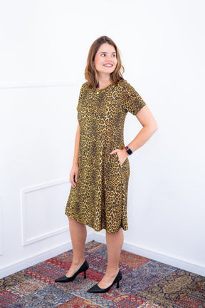 Vestido Sara - Malha Confort Midi com Manga