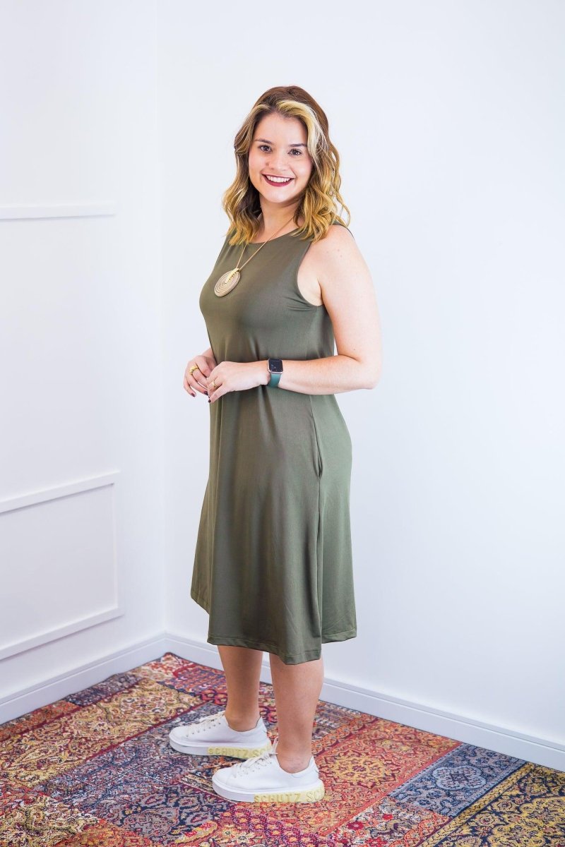 Vestido Sofia - Malha Confort Regata Midi