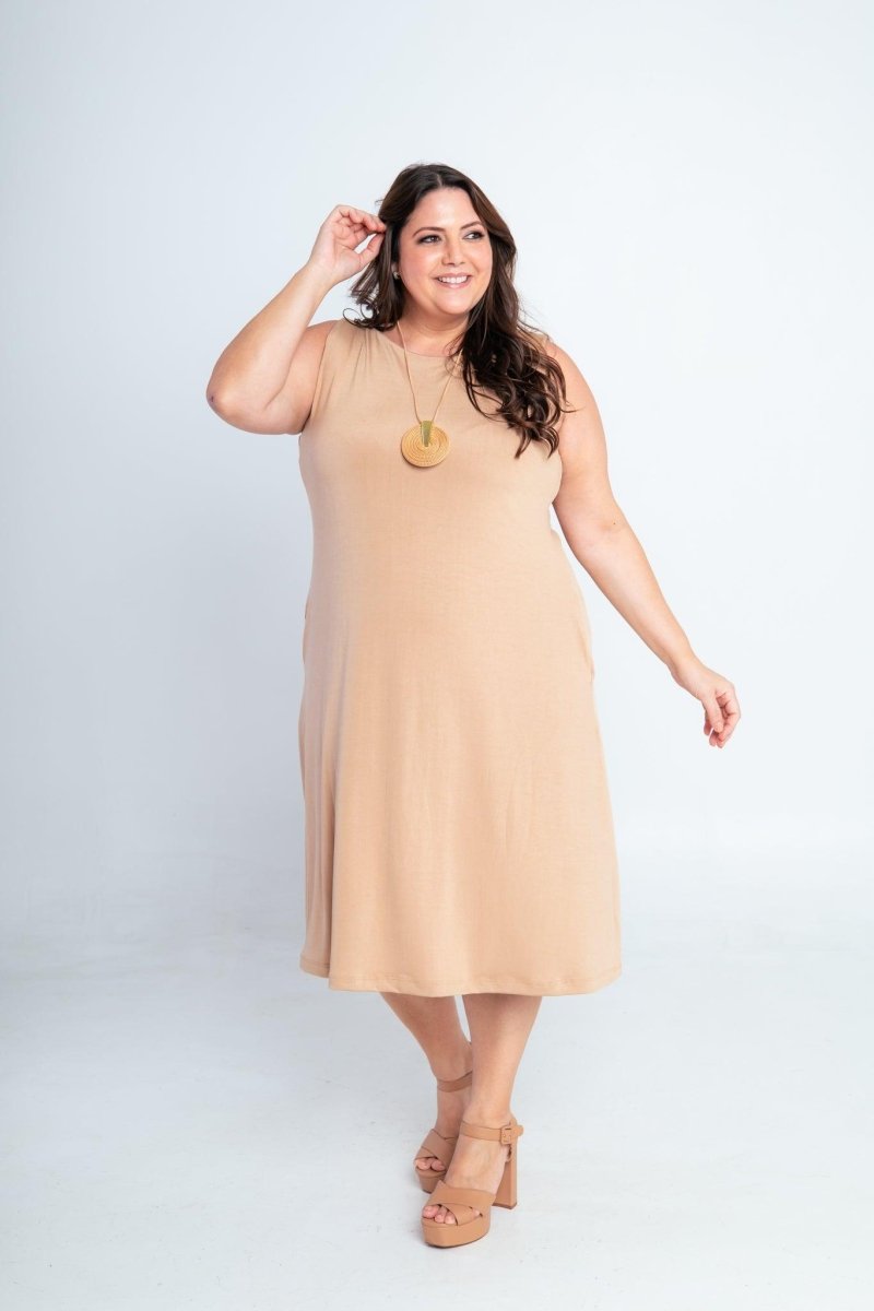 Vestido Sofia - Malha Confort Regata Midi