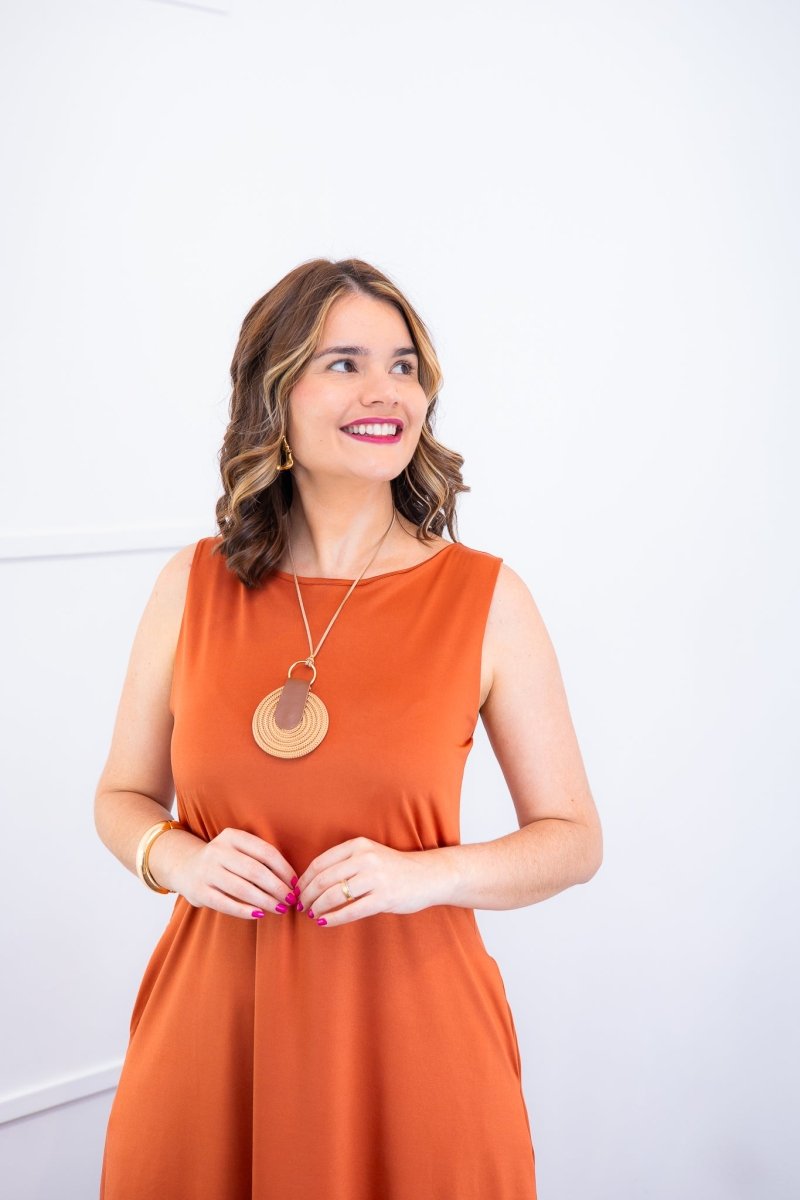 Vestido Sofia - Malha Confort Regata Midi