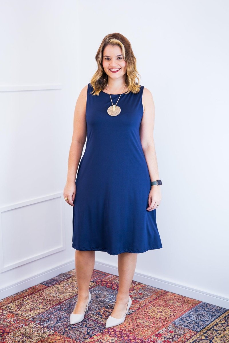 Vestido Sofia - Malha Confort Regata Midi