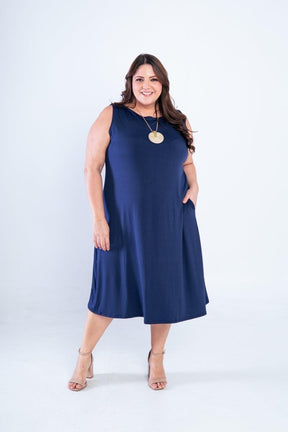 Vestido Sofia - Malha Confort Regata Midi