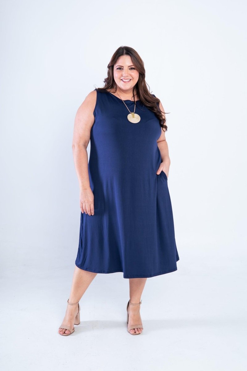 Vestido Sofia - Malha Confort Regata Midi