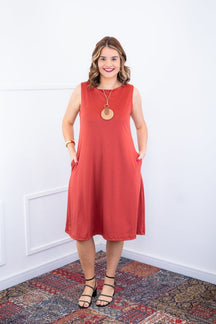 Vestido Sofia - Malha Confort Regata Midi