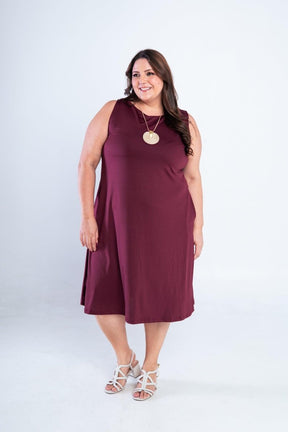 Vestido Sofia - Malha Confort Regata Midi