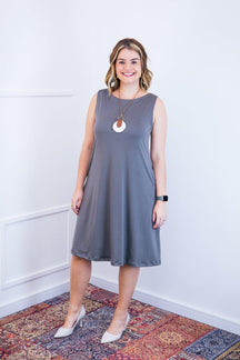 Vestido Sofia - Malha Confort Regata Midi