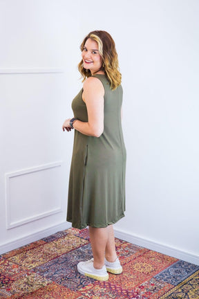 Vestido Sofia - Malha Confort Regata Midi