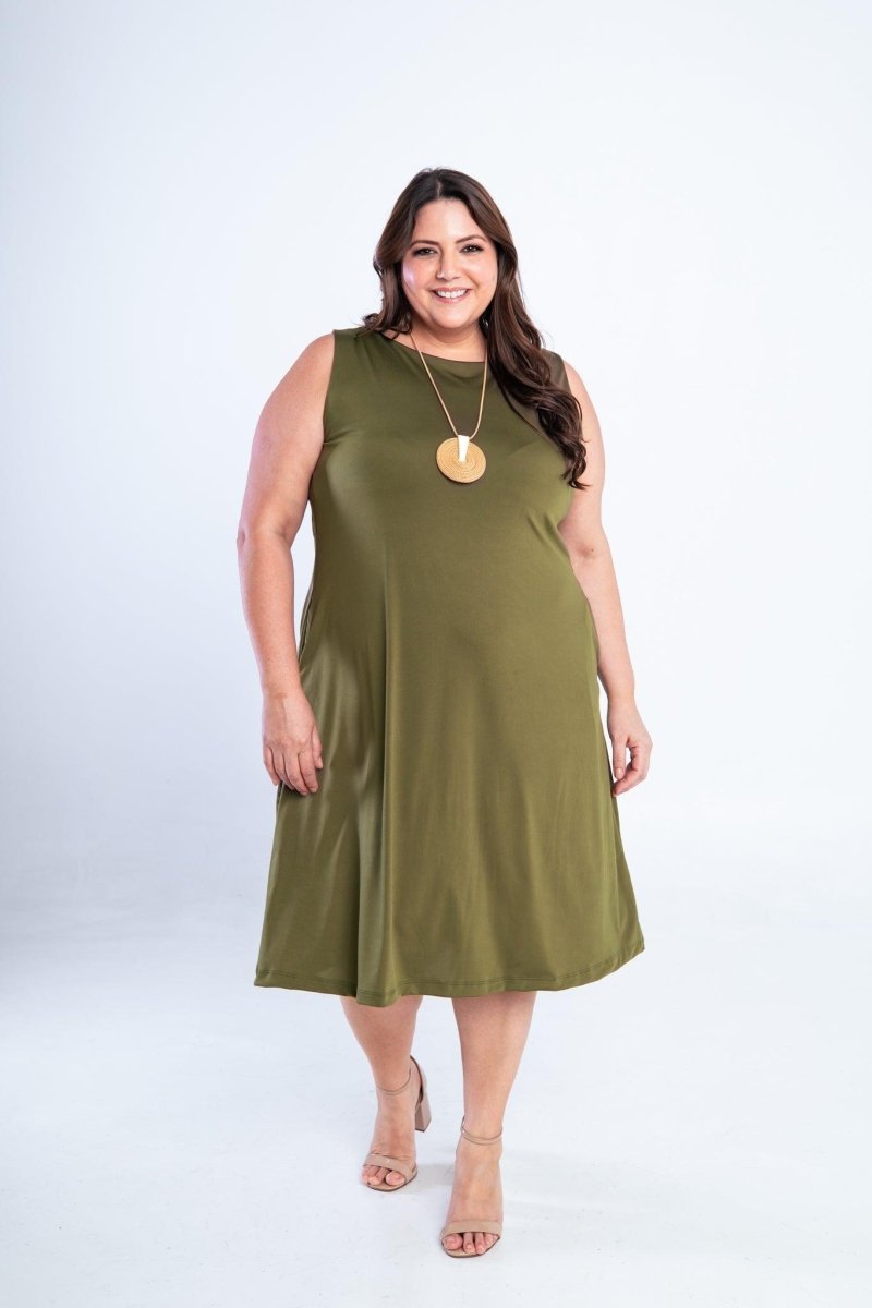 Vestido Sofia - Malha Confort Regata Midi