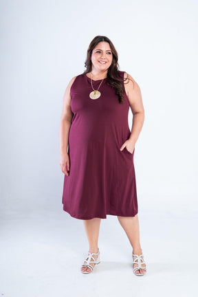 Vestido Sofia - Malha Confort Regata Midi