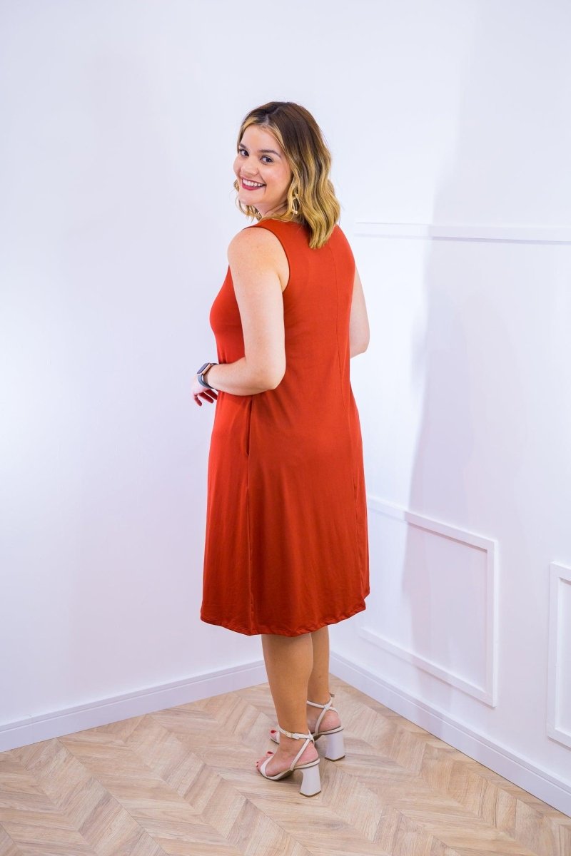 Vestido Sofia - Malha Confort Regata Midi