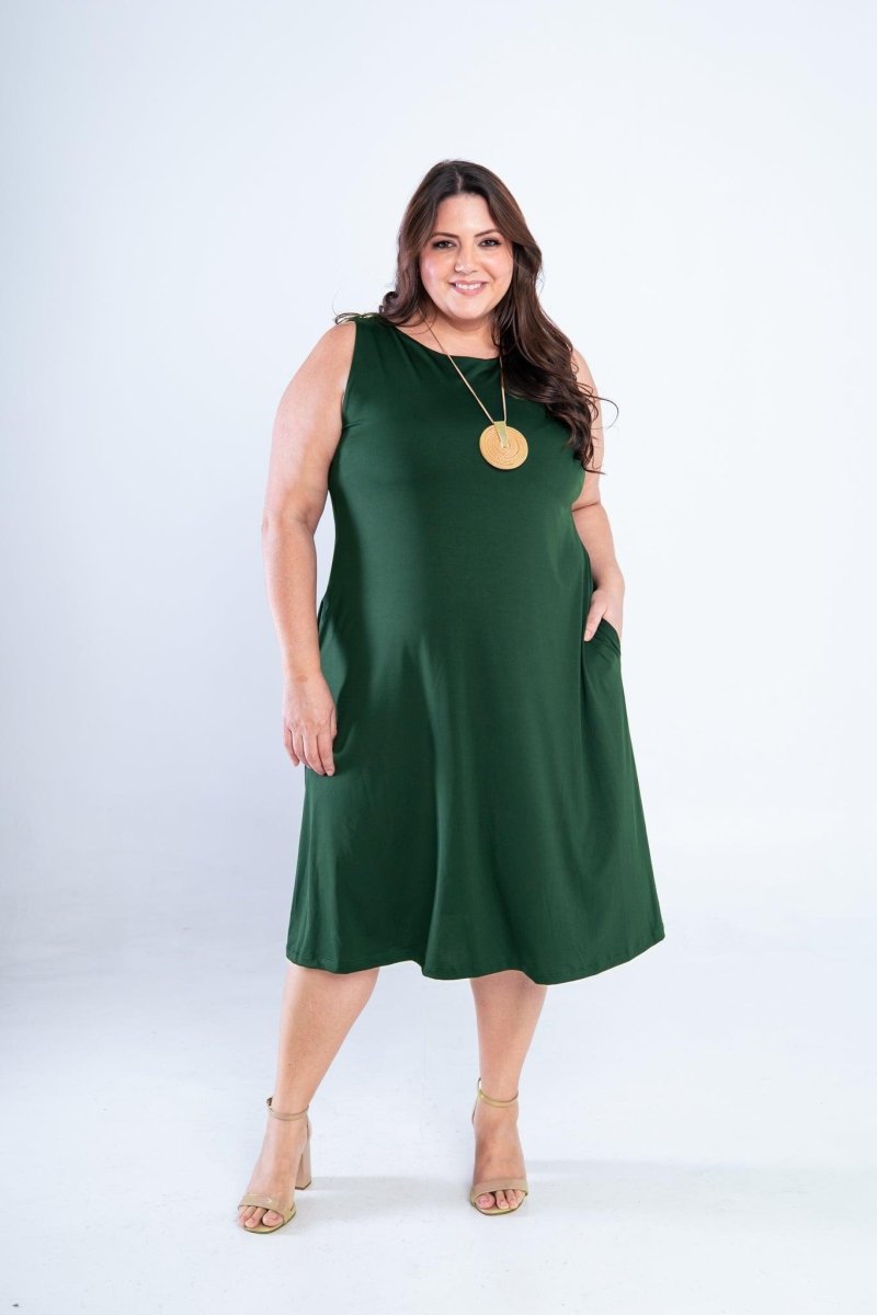 Vestido Sofia - Malha Confort Regata Midi