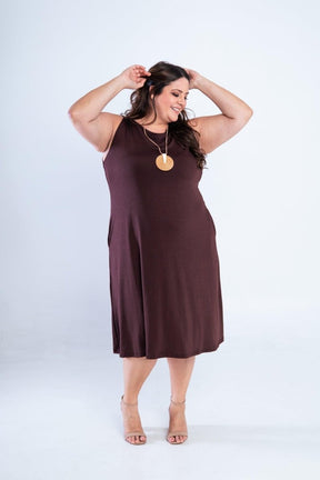 Vestido Sofia - Malha Confort Regata Midi