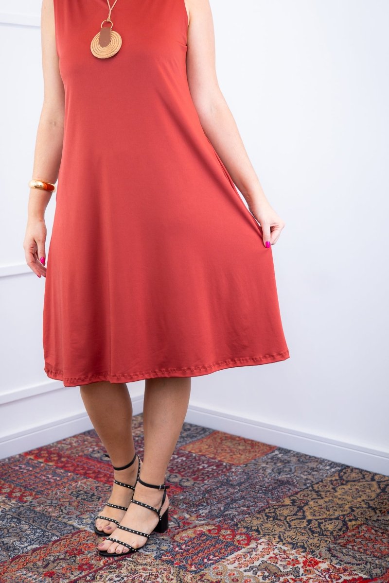 Vestido Sofia - Malha Confort Regata Midi