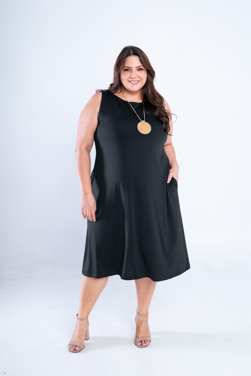 Vestido Sofia - Malha Confort Regata Midi