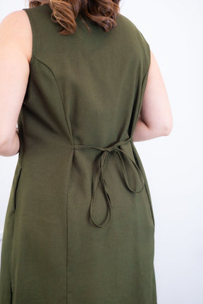 Vestido Vanessa – Midi Regata Ajustável em Viscose Marrant
