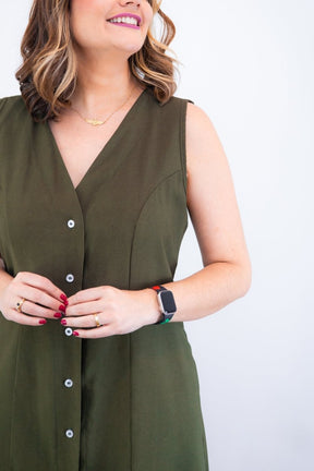 Vestido Vanessa – Midi Regata Ajustável em Viscose Marrant