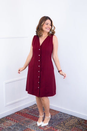 Vestido Vanessa – Midi Regata Ajustável em Viscose Marrant