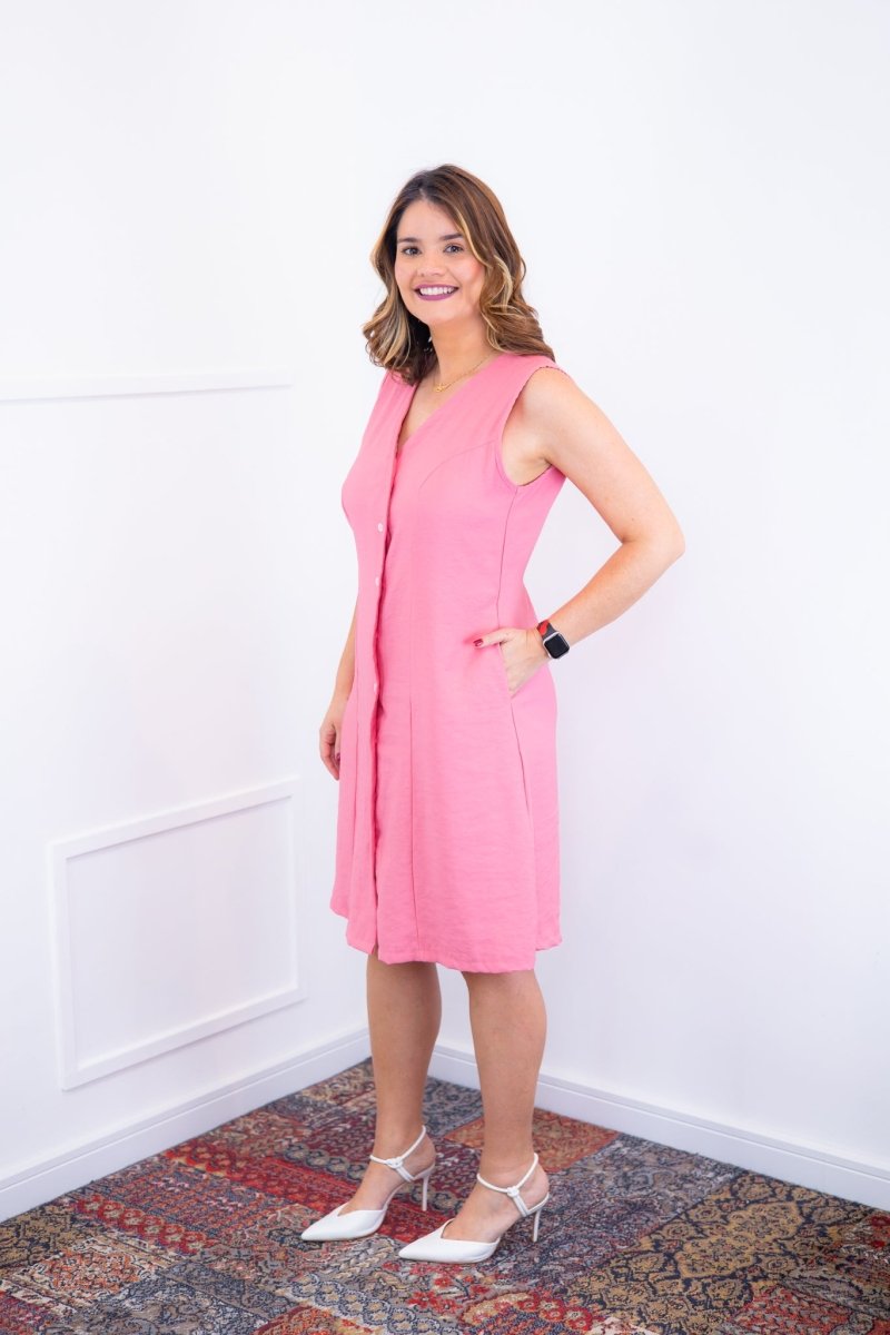 Vestido Vanessa – Midi Regata Ajustável em Viscose Marrant