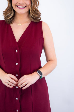 Vestido Vanessa – Midi Regata Ajustável em Viscose Marrant