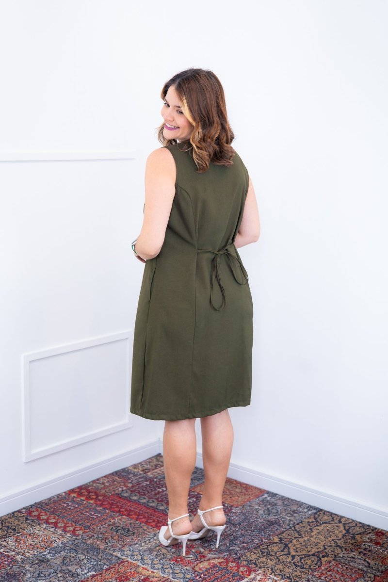 Vestido Vanessa – Midi Regata Ajustável em Viscose Marrant