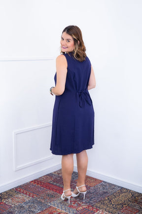 Vestido Vanessa – Midi Regata Ajustável em Viscose Marrant