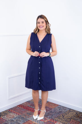 Vestido Vanessa – Midi Regata Ajustável em Viscose Marrant