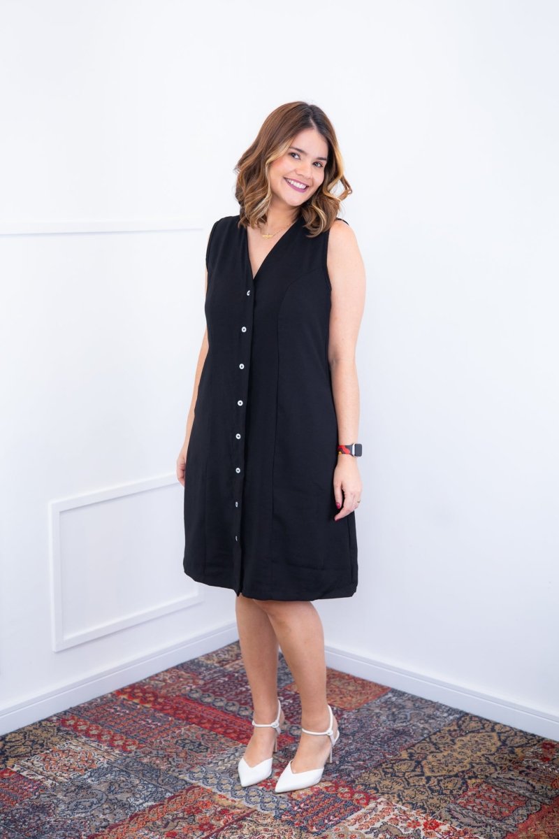 Vestido Vanessa – Midi Regata Ajustável em Viscose Marrant