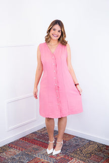 Vestido Vanessa – Midi Regata Ajustável em Viscose Marrant