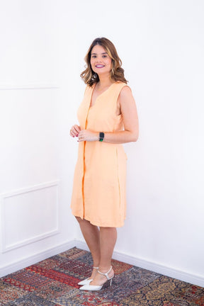 Vestido Vanessa – Midi Regata Ajustável em Viscose Marrant
