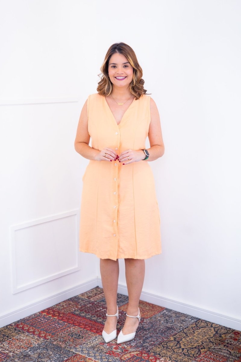 Vestido Vanessa – Midi Regata Ajustável em Viscose Marrant
