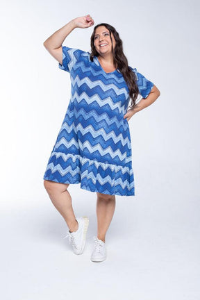 Vestido Verona - Babado Gola V e Manga Curta