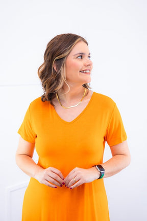 Vestido Verona - Babado Gola V e Manga Curta