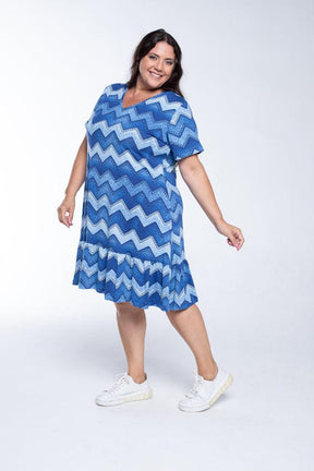 Vestido Verona - Babado Gola V e Manga Curta