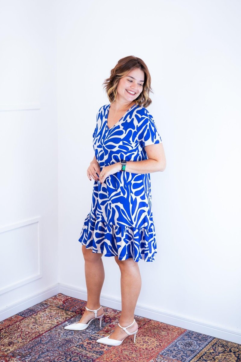 Vestido Verona - Babado Gola V e Manga Curta